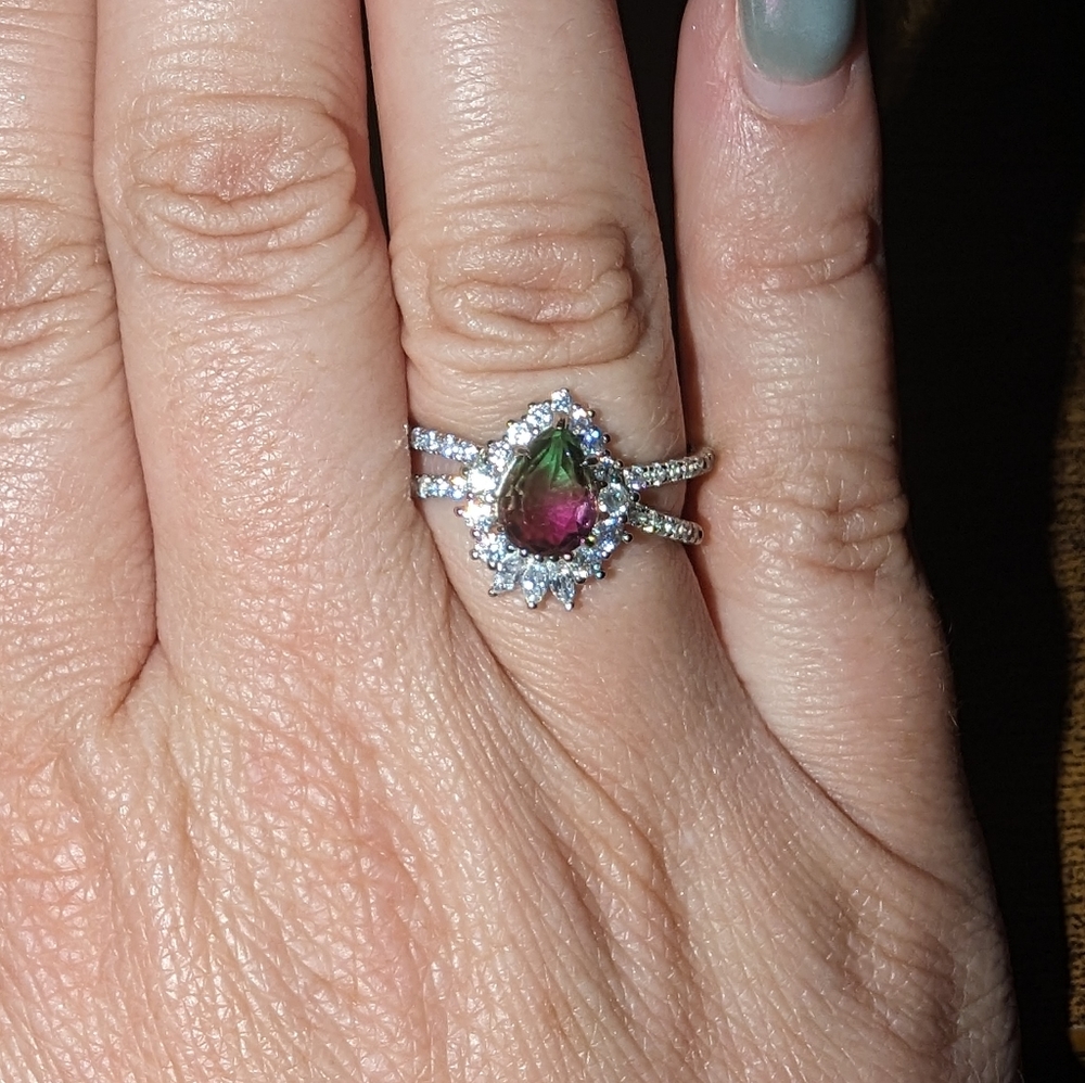 Bomb Party Size 8 Sterling Silver Lab Green Purple Bi Color Alexandrite